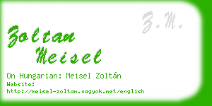 zoltan meisel business card